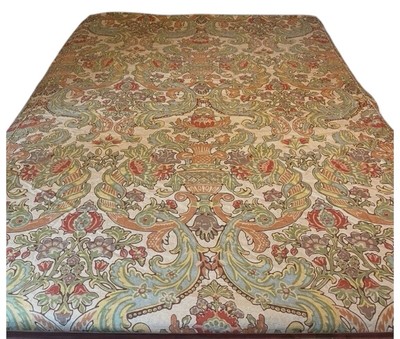 Pottery Barn Queen Simone Duvet Cover Heavy Linen Blend Jacobean Floral Bedding-image