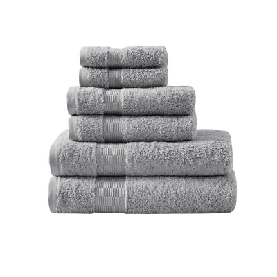 Madison Park Plush Softness 100% Egyptian Cotton 6 Piece Towel Set-image