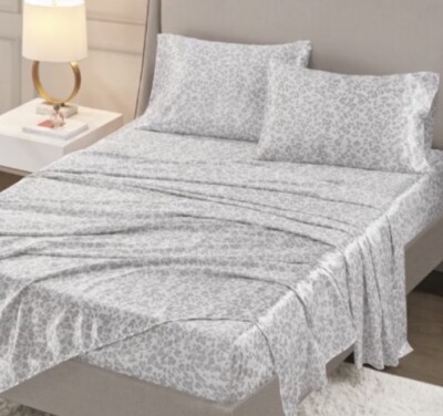 Madison Park Essentials Satin Luxury Print king Sheet Set-image