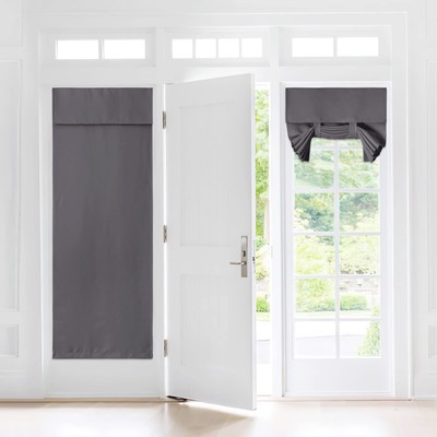 Blackout Door Curtain - Privacy Thermal Insulated Tricia Window Curtains for ...-image