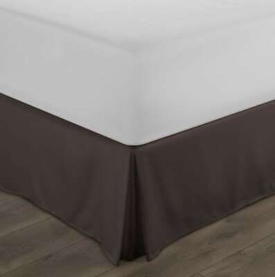 iEnjoy Home QUEEN Bedskirt Premium Microfiber CHOCOLATE-image