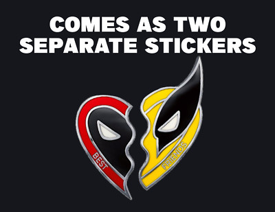 Deadpool 3 DP x Wolverine Logan Wade Heart Vinyl Gloss Stickers-image