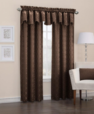 Sun Zero Viviana Woven Trellis Rod Pocket Curtain Panel 40