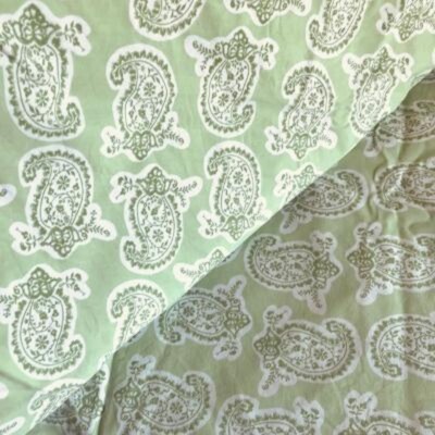 Pottery Barn Bhotah Duvet Cover Apple Green Queen No Shams Rare🦩-image