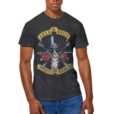 Guns N Roses Appetite for Destruction Dip Dye T-Shirt - Black-image