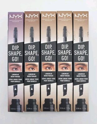(5) NYX Dip Shape Go Longwear Brow Pomade Lot Sealed 3X Blonde 2X Auburn -image