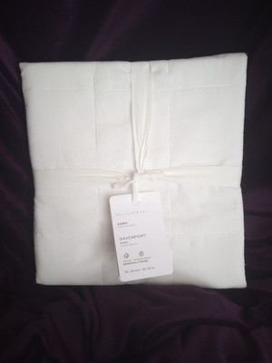 One Pottery Barn Davenport Euro Sham White Quilted 26