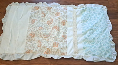 King Pillow Sham Ruffled Cottagecore Madison Park Crochet Lace Coquette 38x22-image