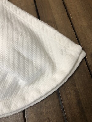 Madison Park 100% Cotton Blanket White Twin Size 64x92” EUC-image