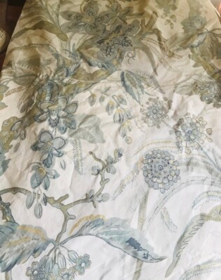 Pottery Barn Sydney Floral Palampore Duvet Cover Blue Gray Queen 2 Shams Rare-image