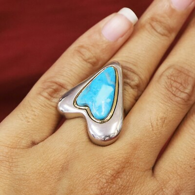 QVC RLM Studio Sterling Silver Gemstone Bezel Set Heart Ring-image