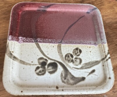 Hand Crafted Pottery Ceramic Serving Tray Plate Glazed Studio Art Signed Hutten-image