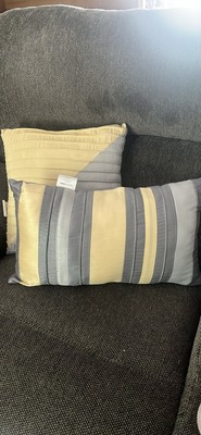 Madison Park Decorative Throw Pillows In Pale Yellow And Silver-image