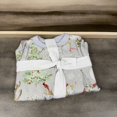 Pottery Barn Snow Day Gnome Infant Christmas Pajamas Size 3-6 Months NWOT-image