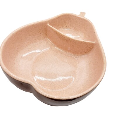 Pfaltzgraff Pottery Pear Shape Serving Bowl Dish Keystone Mark 1950s Large Pink-image