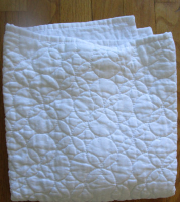 Pottery Barn Belgian flax linen Geo standard sham white quilted photo shoot smp-image