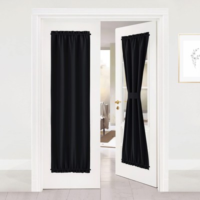 French Door Panel for Sidelights - Blackout Privacy Curtain Patio Thermal Ins...-image