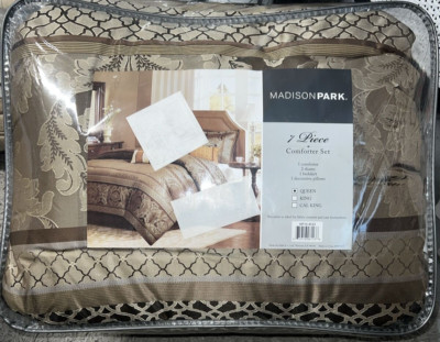 MADISON PARK Bellagio 6-Pc. Quilt Set, Full/Queen, Brown New-image