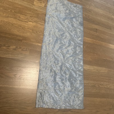 Madison Park 49.5” Valance Lined Blue Tree Pattern -image