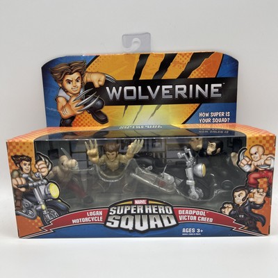 Hasbro Marvel Super Hero Squad Wolverine Logan Motorcycle Deadpool Victor Creed -image