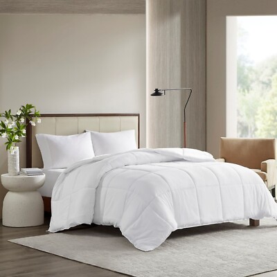 Madison Park Winfield 300 Thread Count Cotton Percale Luxury Down Alt Comforter-image