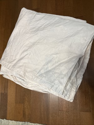 Pottery Barn King Duvet Cover Sateen Tan AS IS 100% Cotton-image