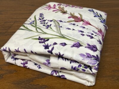 NEW-Pottery Barn K/CK Monique Lhuillier Lavender Provence Duvet Cover-OB-image