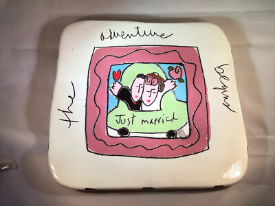 Studio Pottery Sandra Magsamen Silvestri Wedding The Adventure Begins Plate-image