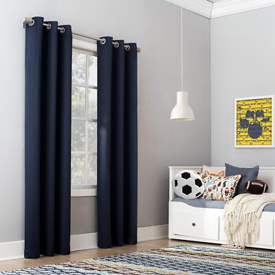 Sun Zero Riley Kids Bedroom Blackout Grommet Curtain Panel 40