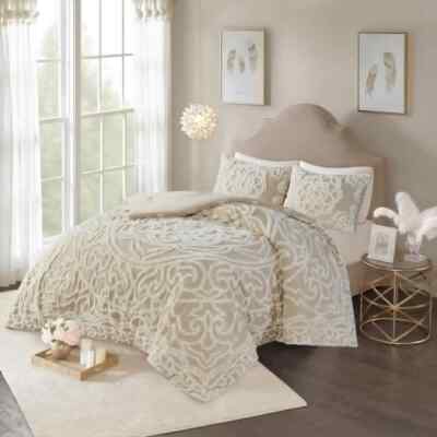 Madison Park Comforters King/Cal King Polyester Cotton Medallion Taupe (3-Piece)-image