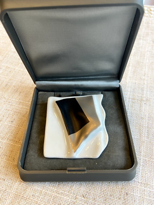 Vintage Rosenthal Studio Line, Johan Van Loon design Porcelain Brooch, Pin-image