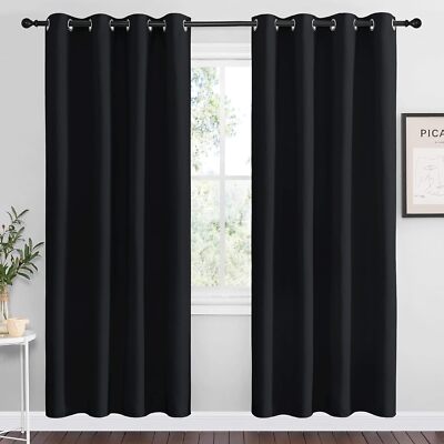 Blackout Curtain Panels 78 inches - Light Reducing Thermal Insulated Solid-image