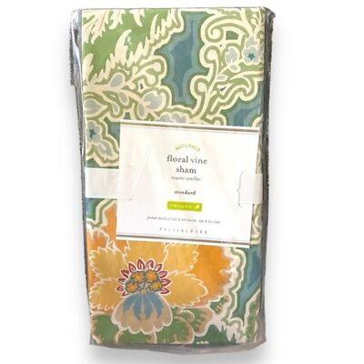 Pottery Barn Floral Vine Standard Sham New In Package-image