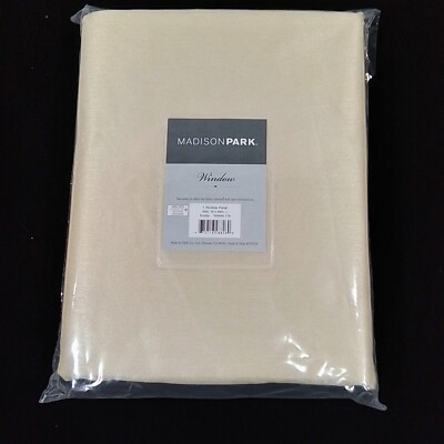 Madison Park Emilia Champagne Solid Twisted Tab Top Curtain 84