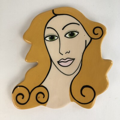 Alison Palmer Pottery Clay Studios Venus Head Shaped Trinket Dish Signed-image