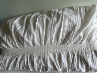 POTTERY BARN HADLEY RUCHED DUVET KING/CALI-KING WHITE-image