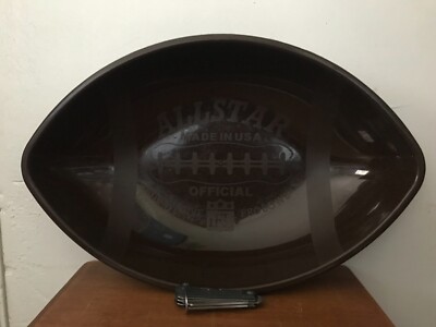 Vintage IFL Pro Bowl Brown Snack Bowl Chip Dip Dish Indoor Football League 18