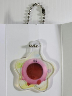 Kirby Star-Shaped Pink Acrylic Keychain with Ball Chain --image