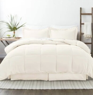 NWT iENJOY Home Bed in A Bag, Full/Queen Ivory-image