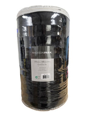 Madison Park MP10-3065 York Black Solid King/Cal King Polyester Comforter Set-image