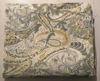 Twin POTTERY BARN Cotton DUVET Green Blue Yellow PAISLEY Unisex VERY LOW MILEAGE-image