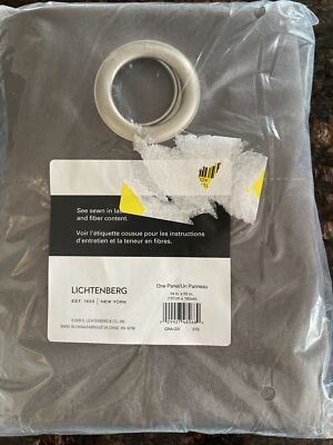 LICHTENBERG Room Darkening Grommet Curtain Panel - Steel Gray - Size:54