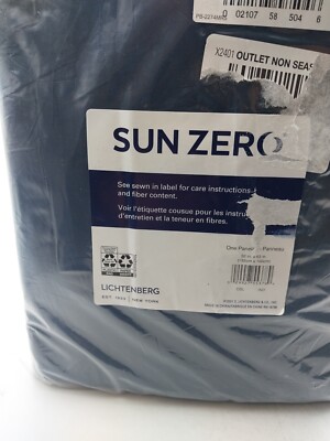 Sun Zero Panel Curtain Indigo Blue 52in x 63in-image