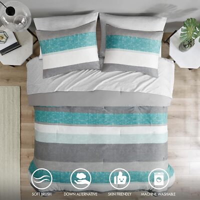 Madison Park Essentials Comforter Set with Bed Sheets Twin King Queen Full Size-image