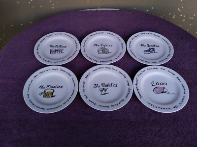 Pottery Barn Millenium Series The Fifties thru 2000 Salad Plates 8.25