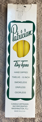 Vintage Patrician Tiny Tapers Hand Dipped Smokeless Dripless Odorless  Yellowx10-image