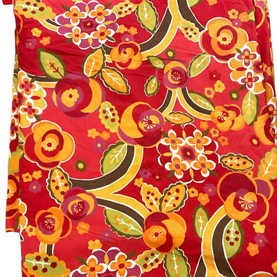 Pottery Barn Floral KING/CAL KING Duvet Cover Shams Bold Flowers Red Pink-image