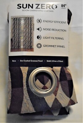 BOHO New Sun Zero Crinkle Nova Print In Stone 50” x 84” Grommet Panel-image