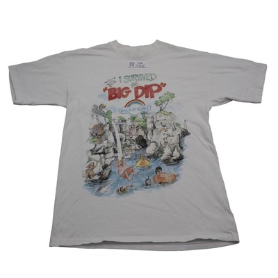 Big Dip Hefty Shirt Mens L White Short Sleeve Crew Neck Graphic Print Cotton Tee-image