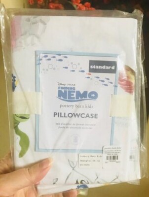 Pottery Barn Finding Nemo Standard Sham Pillowcase Disney Pixar Fish Kids More+-image
